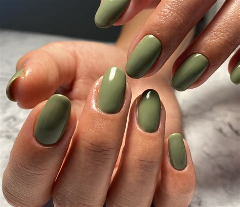 olive nail polish color.